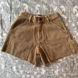PacSun Brown Corduroy Cargo Shorts